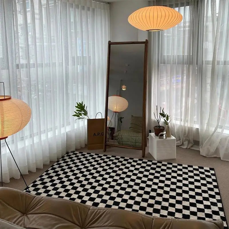 Retro Checkerboard Rugs.