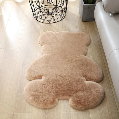 Cartoon Animal Bear Irregular Shaped Tufted Rugs.