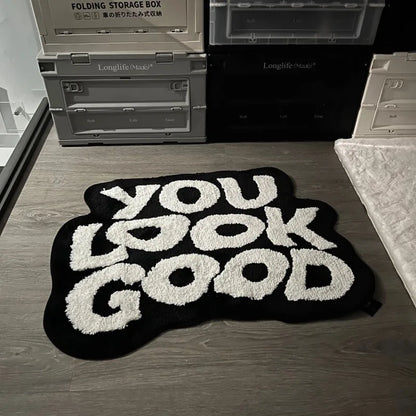 "You Look Good" Fluffy Tufted Rugs.