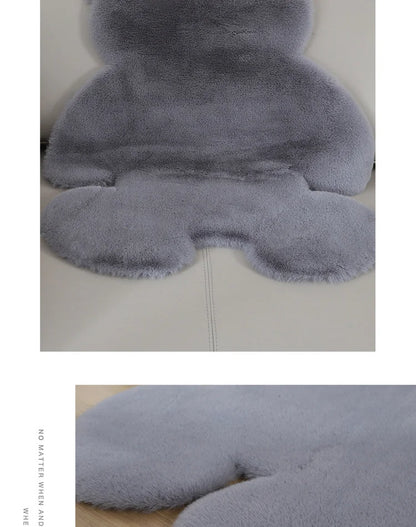 Cartoon Animal Bear Irregular Shaped Tufted Rugs.