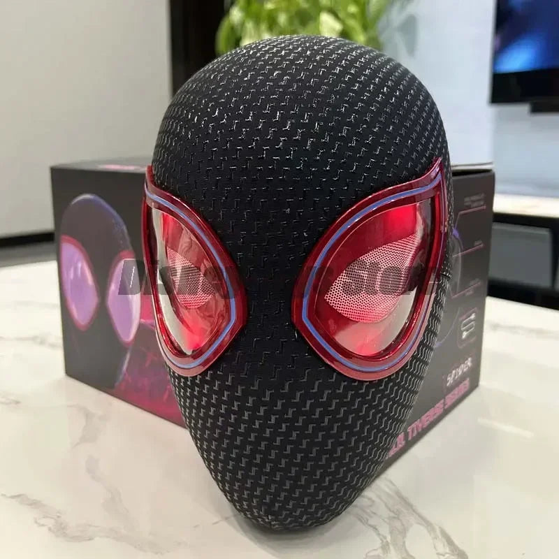 Marvel Gwen Miles Spiderman Mask Anime Helmet Rechargeable Remote Eyes Movable mask Cosplay.