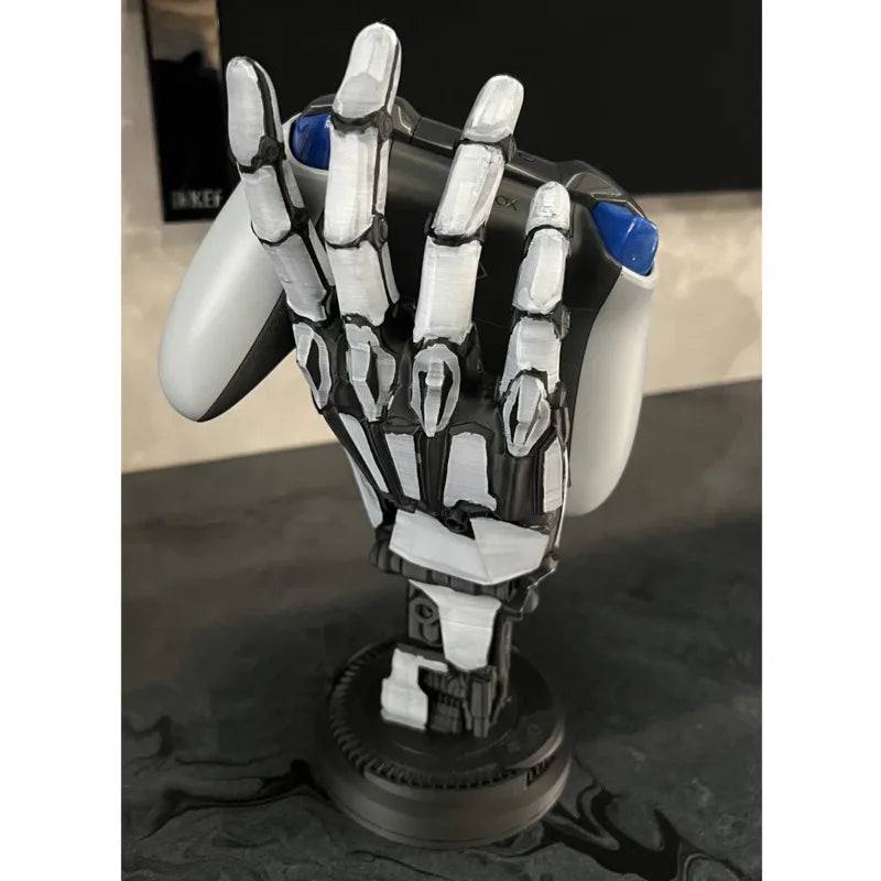 Cyberpunk Robotic Hand Statue Game Controller Stand.