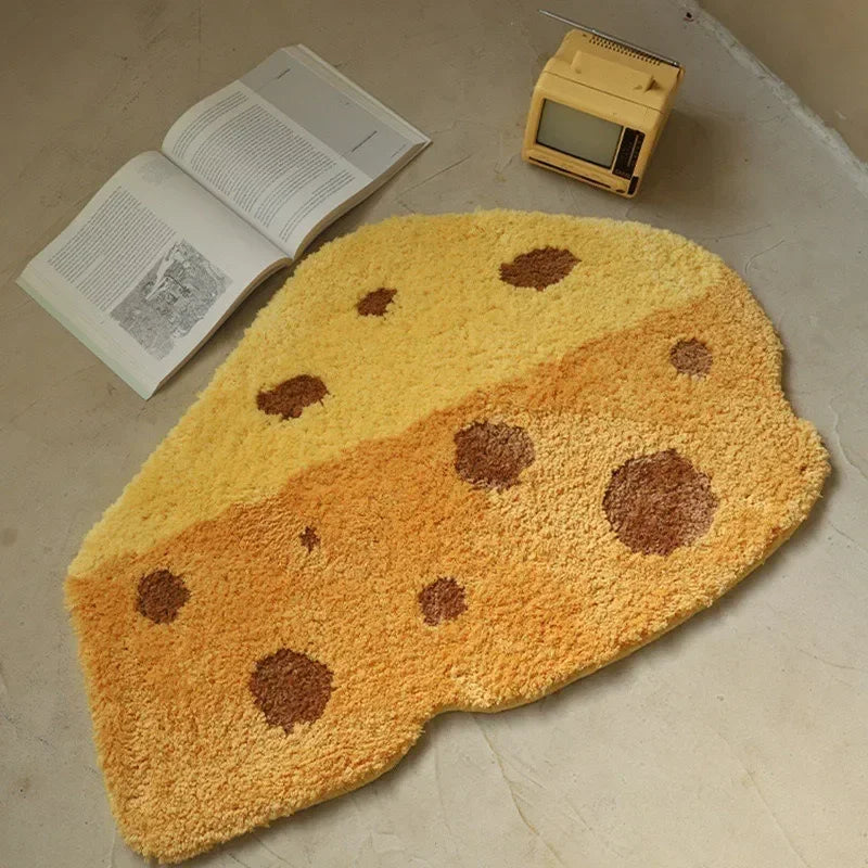 Cheese Shapes Area Rugs.