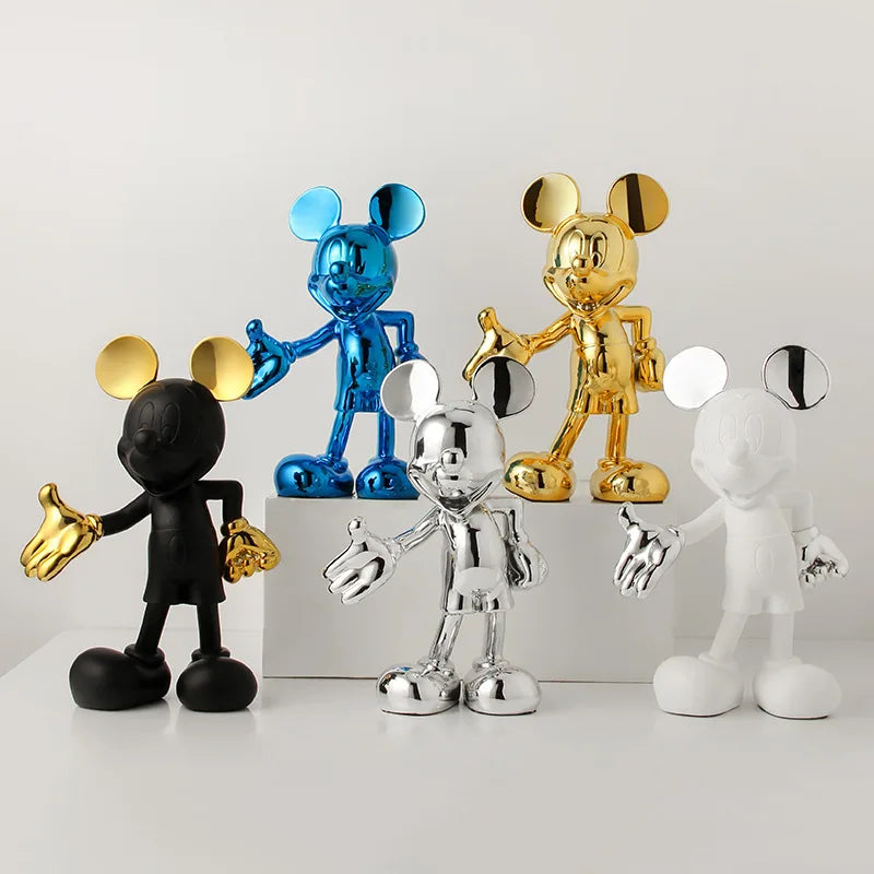 Cartoon Anime Mouse Statue Resin Plated.