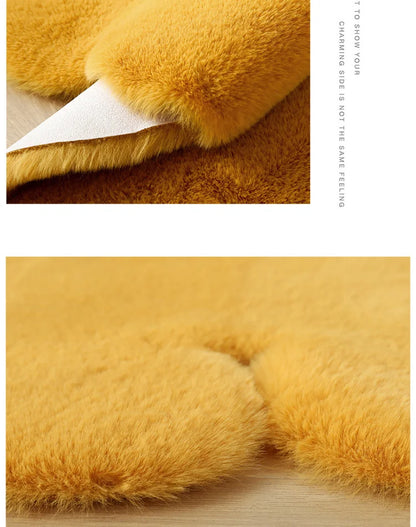 Cartoon Animal Bear Irregular Shaped Tufted Rugs.