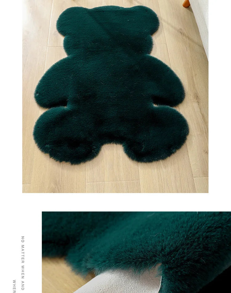 Cartoon Animal Bear Irregular Shaped Tufted Rugs.