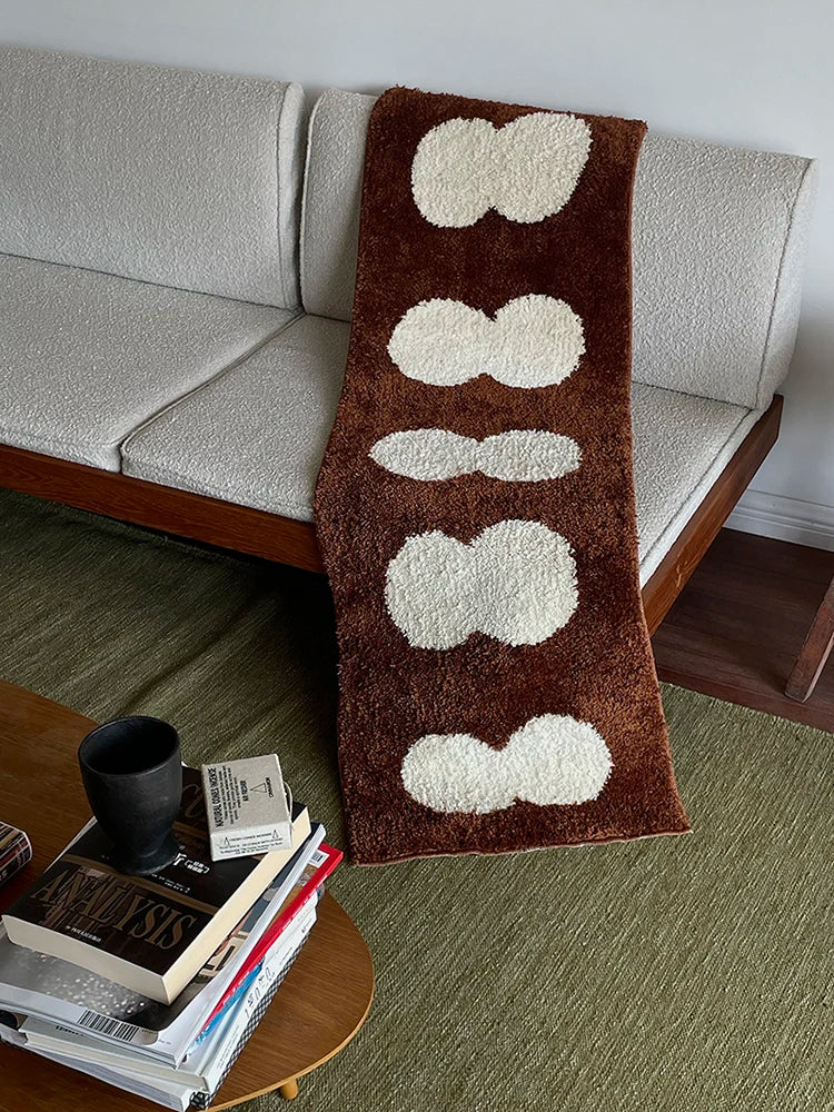 Long Tufting Geometric Bedside Rugs.