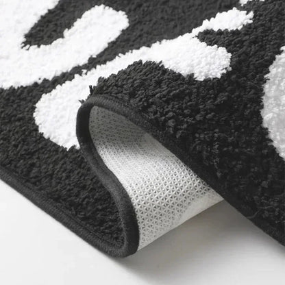 Nordic Black White Tufted Rugs "GET NAKED"