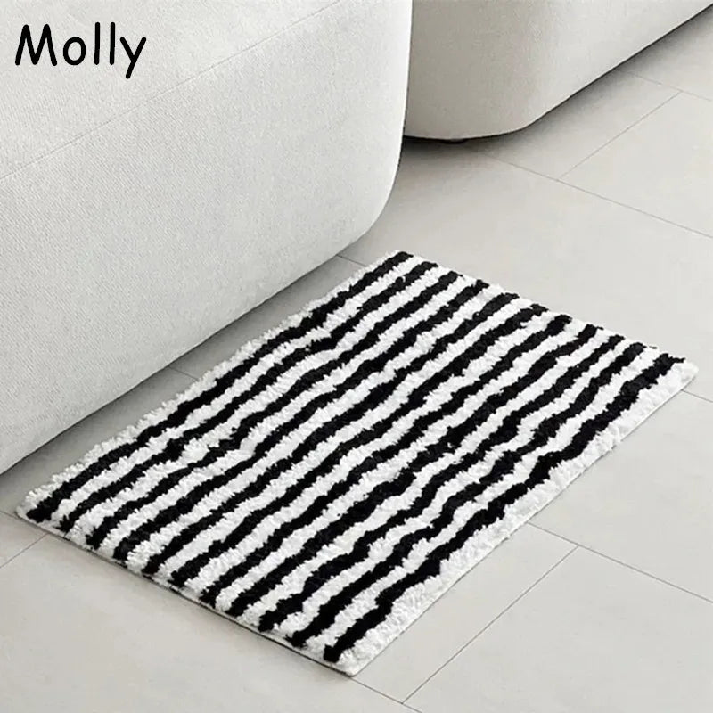 40x70cm Flocking Bath Mat Anti-slip Absorbent Bathtub Foot Pad.