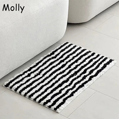 40x70cm Flocking Bath Mat Anti-slip Absorbent Bathtub Foot Pad.