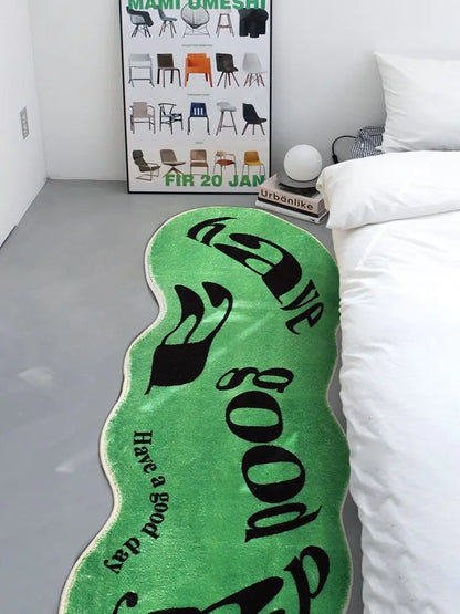 "HAVE A GOOD DAY" Bedroom Fluffy Non-Slip Rugs.