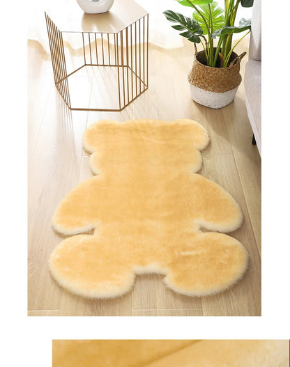 Cartoon Animal Bear Irregular Shaped Tufted Rugs.