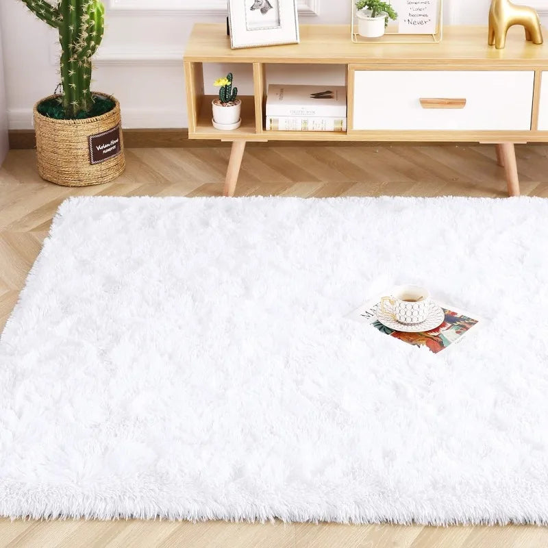 Fluffy Rugs for Living Room, Large Area Rugs With Memory Foam.