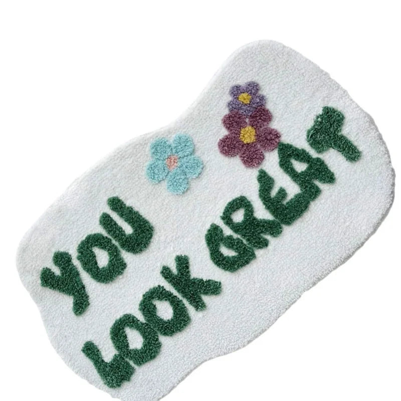 "YOU LOOK GREAT" Tufted Rugs.