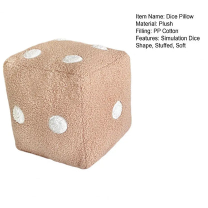 20cm Dice Plush Cubic Cushion Stuffed Pillow Cushion.