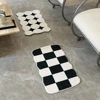 Nordic Black White Door Rug.