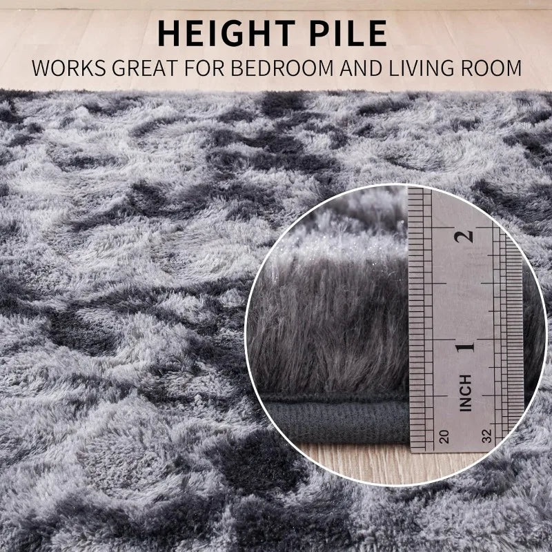 Fluffy Rugs for Living Room, Large Area Rugs With Memory Foam.