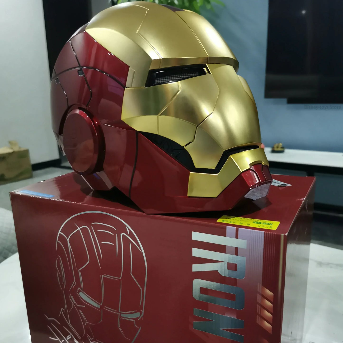 Iron Man Helmet Mk5 Voice Control Eyes With Light Model Toys For Adult Electric Wearable Christmas Gift.