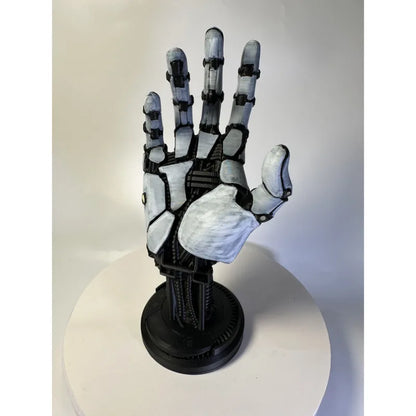 Cyberpunk Robotic Hand Statue Game Controller Stand.