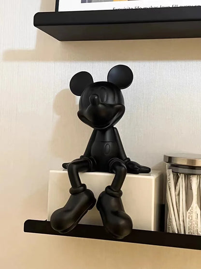 Disney Large Mickey Mouse Sitting Resin Movable Statue.