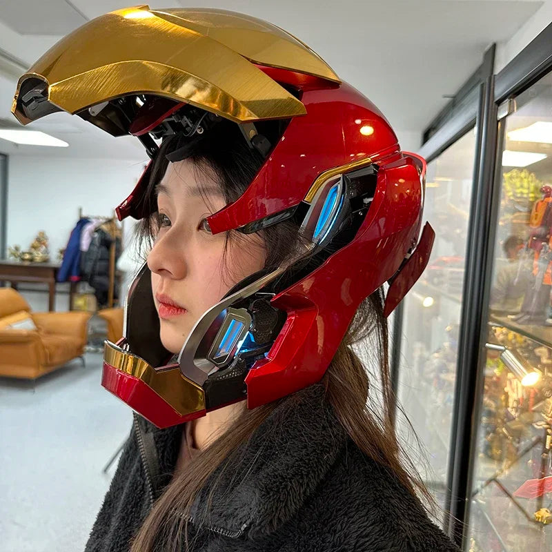 Voice-activated Deformation Helmet Anime Iron Man Mask.