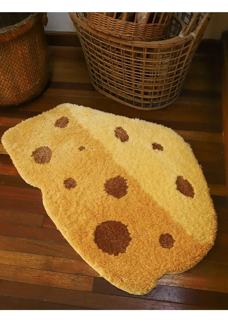 Cheese Shapes Area Rugs.