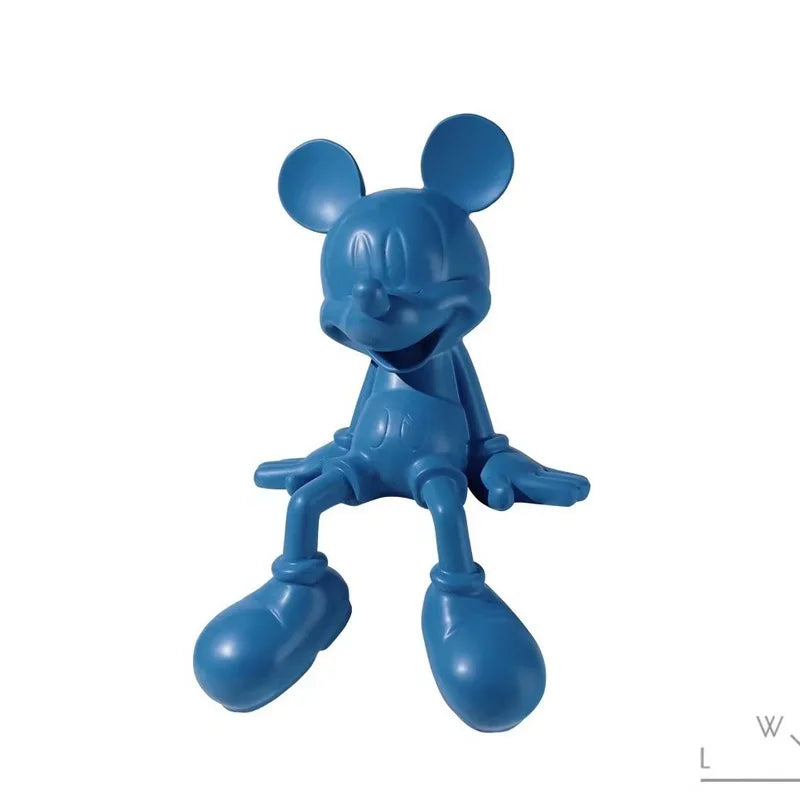 Disney Large Mickey Mouse Sitting Resin Movable Statue.