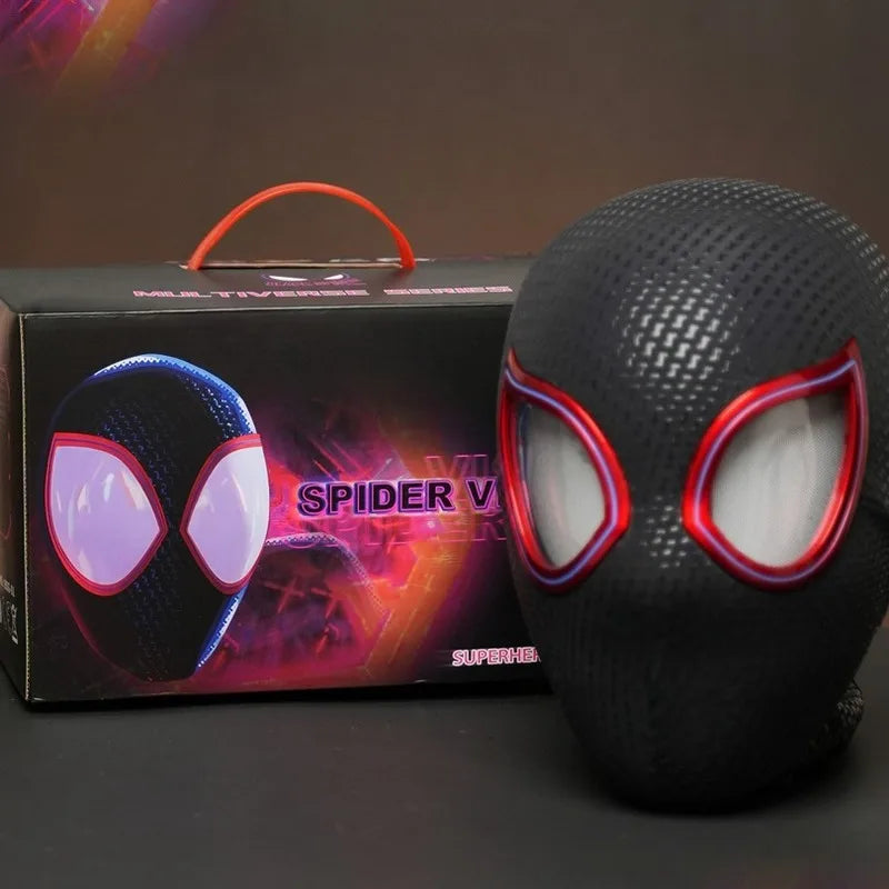 Miles Spider-Man head set electric eyes can move the vertical universe can blink mask.