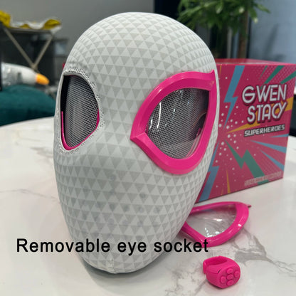 Gwen Spider Man Moving Eyes Helmet Mask.
