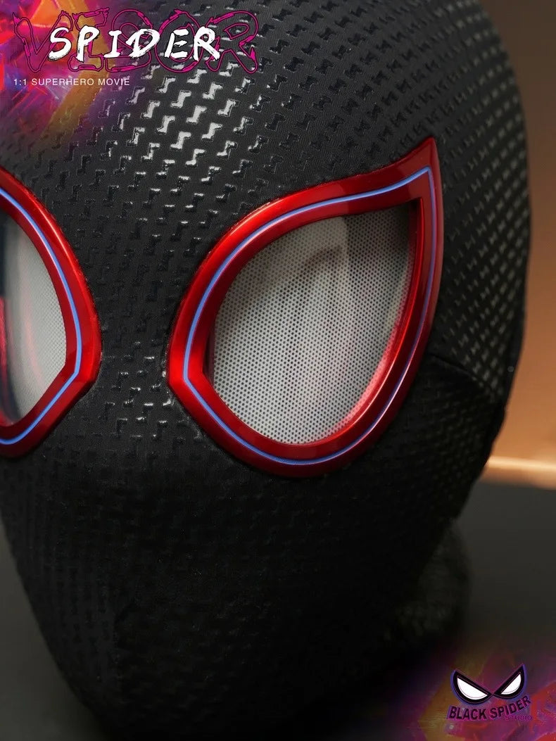 Miles Spider-Man head set electric eyes can move the vertical universe can blink mask.