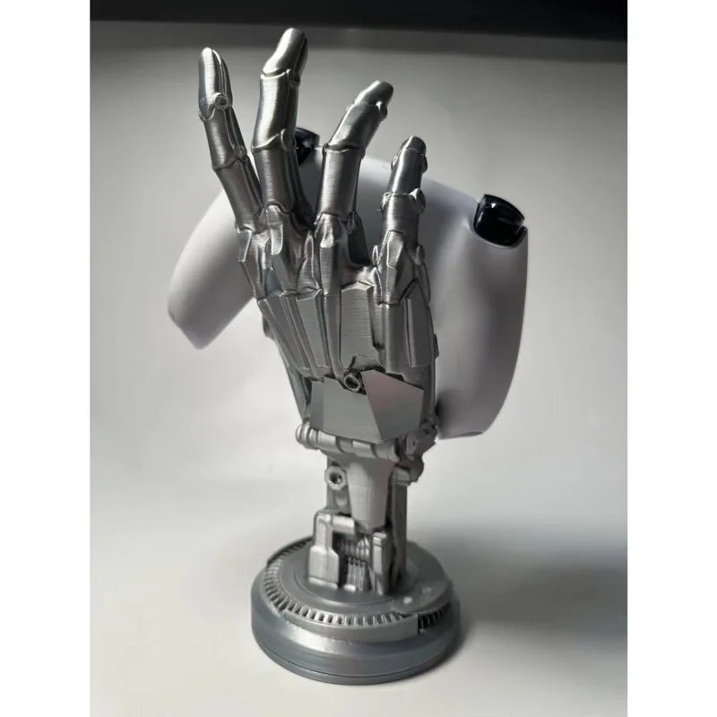 Cyberpunk Robotic Hand Statue Game Controller Stand.