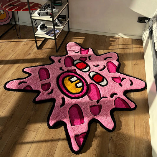 Irregular Pink "CHERRY BOOM" Rugs.