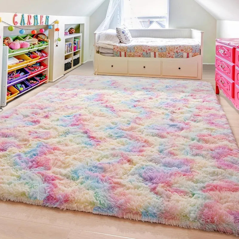 Fluffy Rugs for Living Room, Large Area Rugs With Memory Foam.