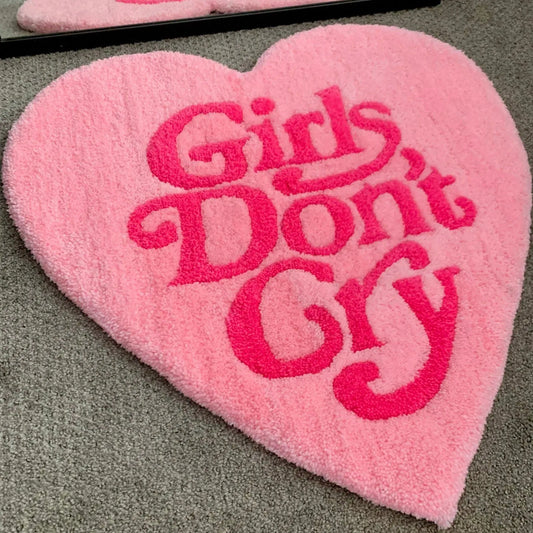 GIRL'S DON’T CRY, Heart-Shaped Rugs.
