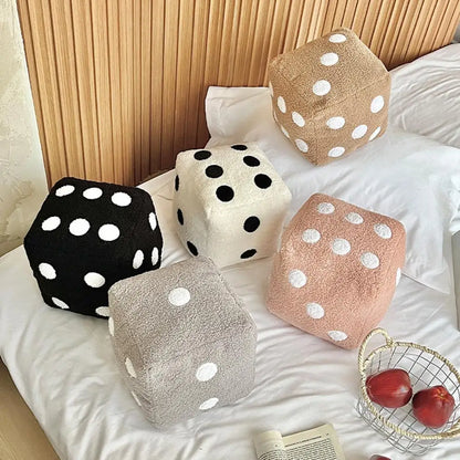 20cm Dice Plush Cubic Cushion Stuffed Pillow Cushion.