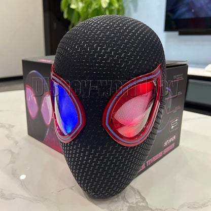 Marvel Gwen Miles Spiderman Spider-Man Mask Anime Figure Luxury Helmet Rechargeable Remote Eyes Movable mask Cosplay.