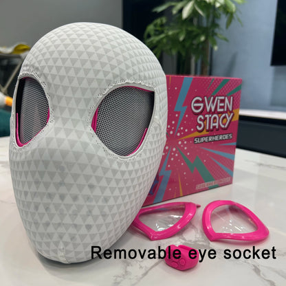 Gwen Spider Man Moving Eyes Helmet Mask.