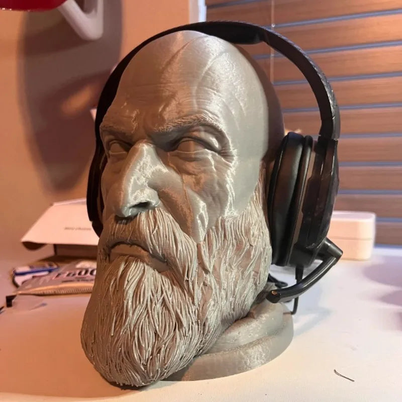 God Of War Kratos Statue Headphone Stand Holder.