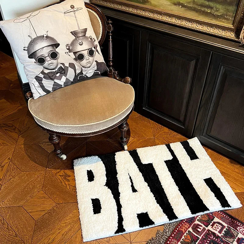 "GET NAKED" Non slip Bathroom Rugs.