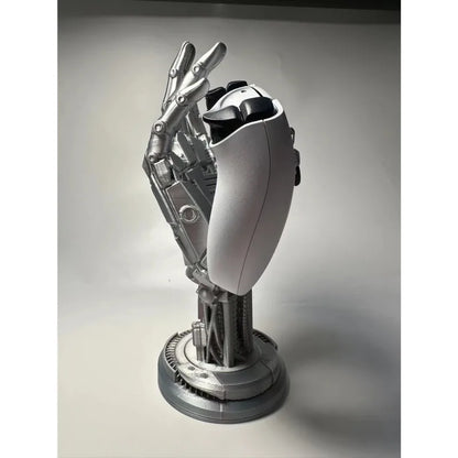 Cyberpunk Robotic Hand Statue Game Controller Stand.