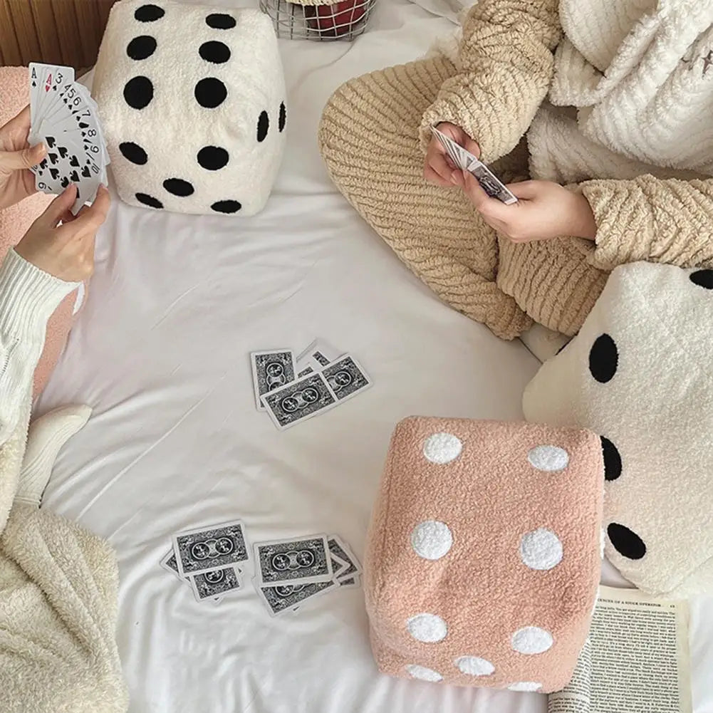 20cm Dice Plush Cubic Cushion Stuffed Pillow Cushion.