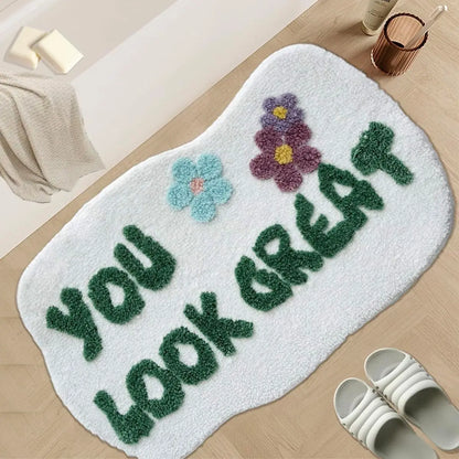 "YOU LOOK GREAT" Tufted Rugs.