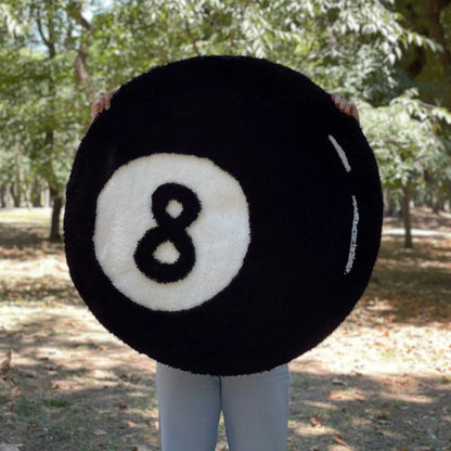 Black, Green, Blue "8 Ball" Rugs.