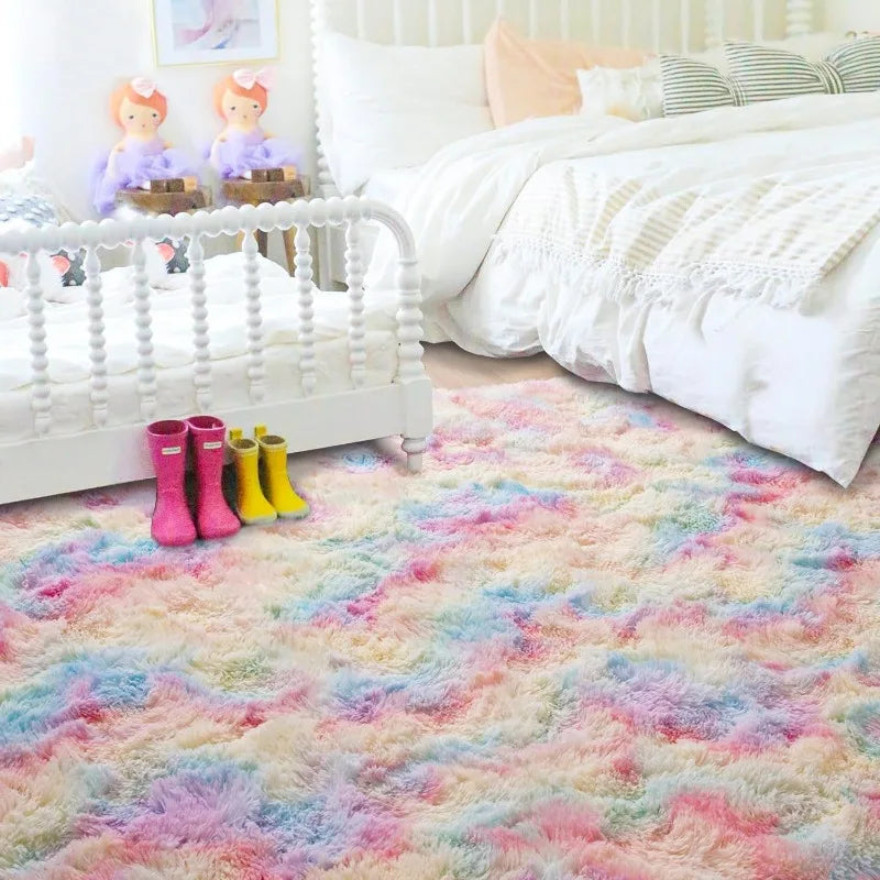 Fluffy Rugs for Living Room, Large Area Rugs With Memory Foam.