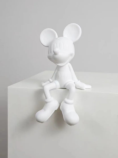 Disney Large Mickey Mouse Sitting Resin Movable Statue.