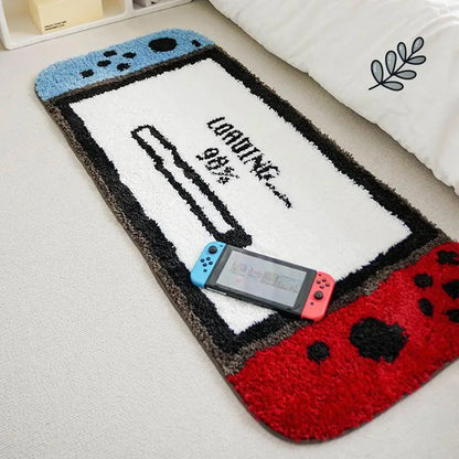 Switch Game Carpet Creative Flocking Anti-slip Rugs.