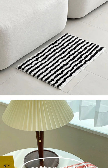 Tufted Stripes Rug High-Quality Anti-slip Rug.